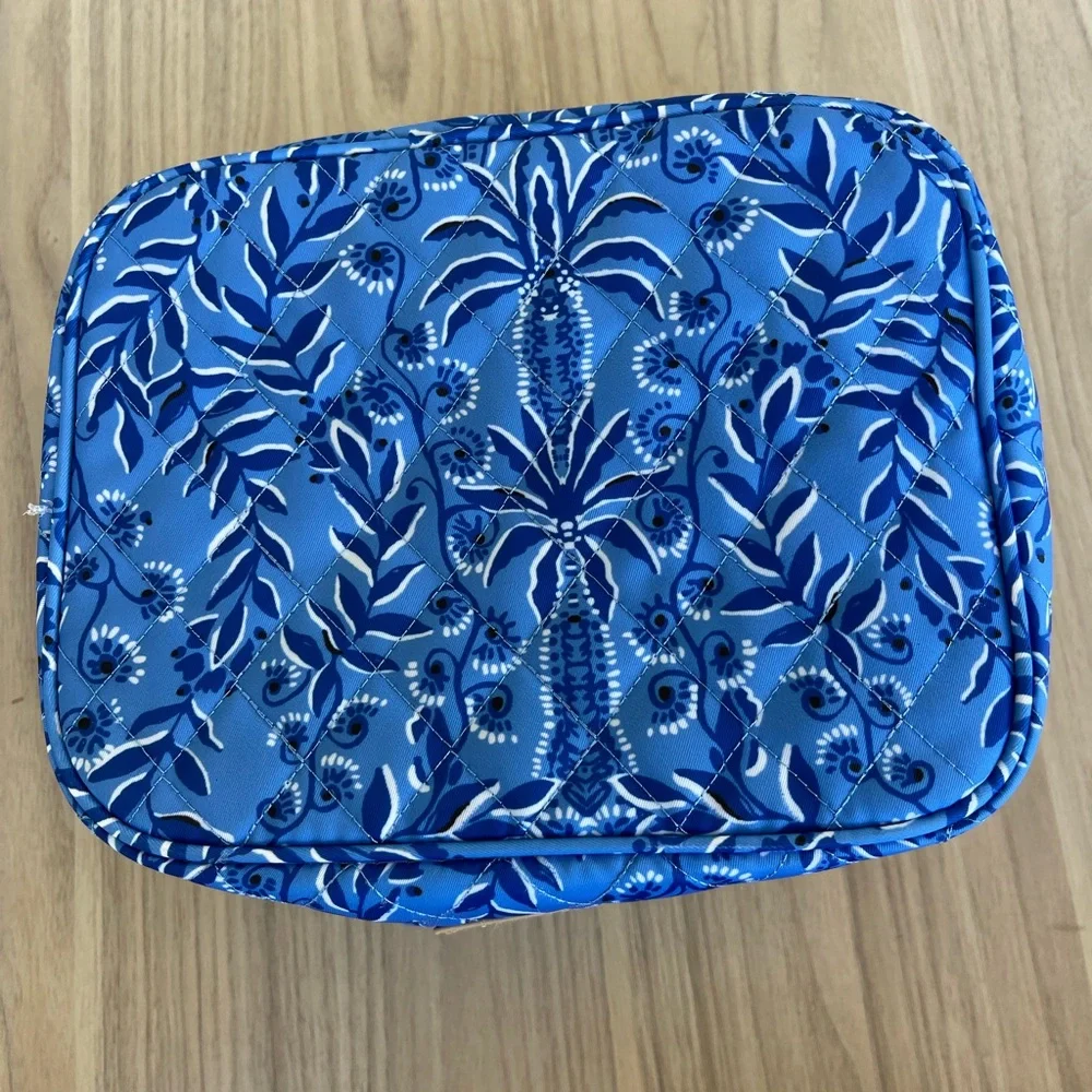 Lilly Pulitzer Blue Tropical Cosmetic Bag